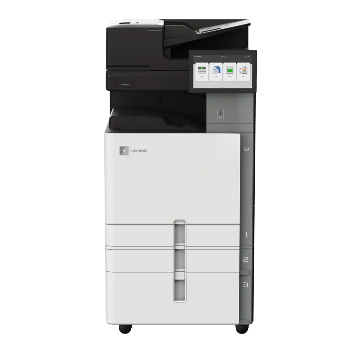 LEXMARK 20L8110 CX950se 25PPM Večfunkcijska barvna laserska naprava, pladenj in kabinet + montaža