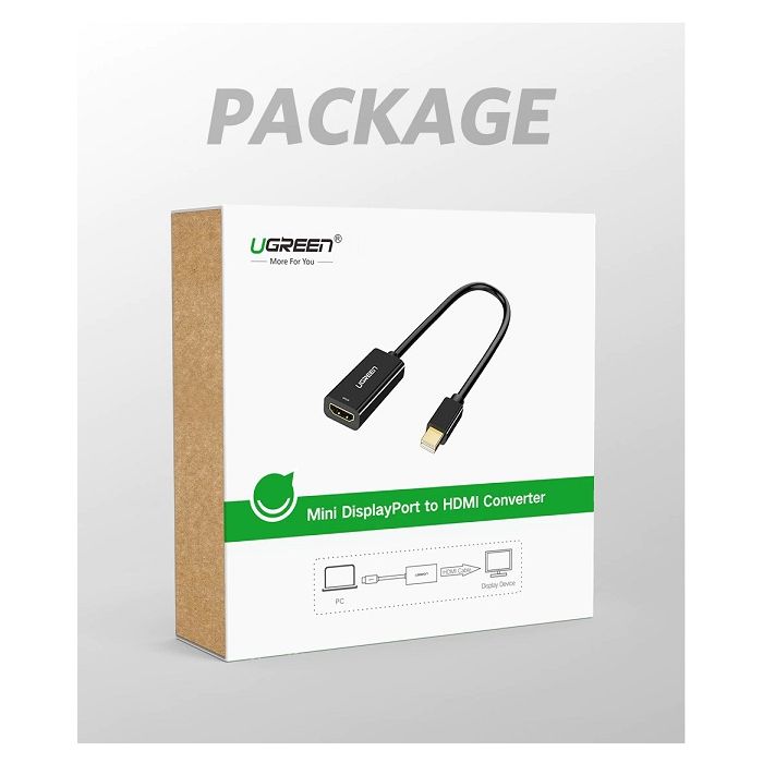 Ugreen Mini DisplayPort na HDMI (Ž) 4K adapter črn - box