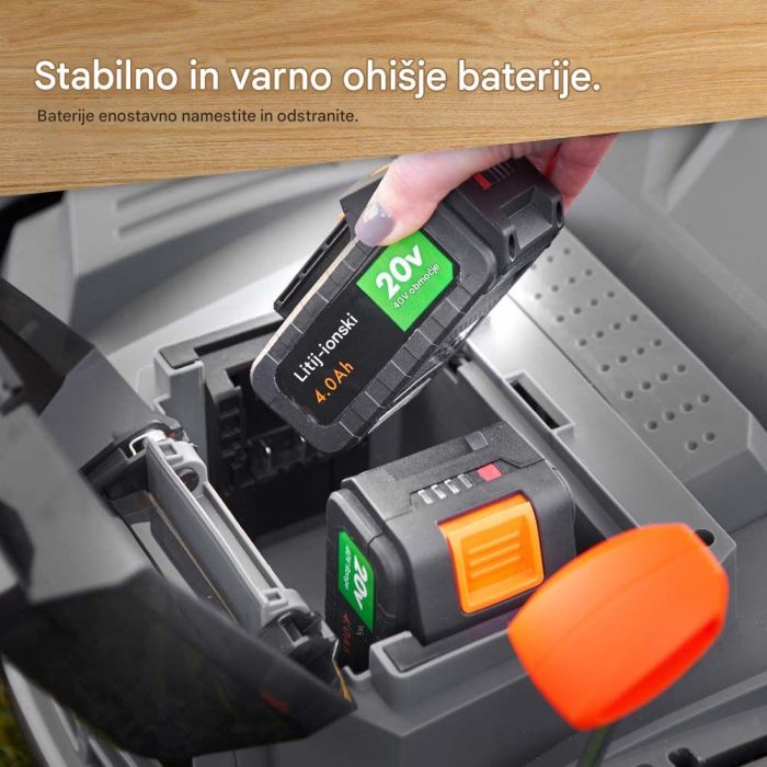 VonHaus 2-v-1 brezžični prezračevalnik in vertikulator za trato, 40 V