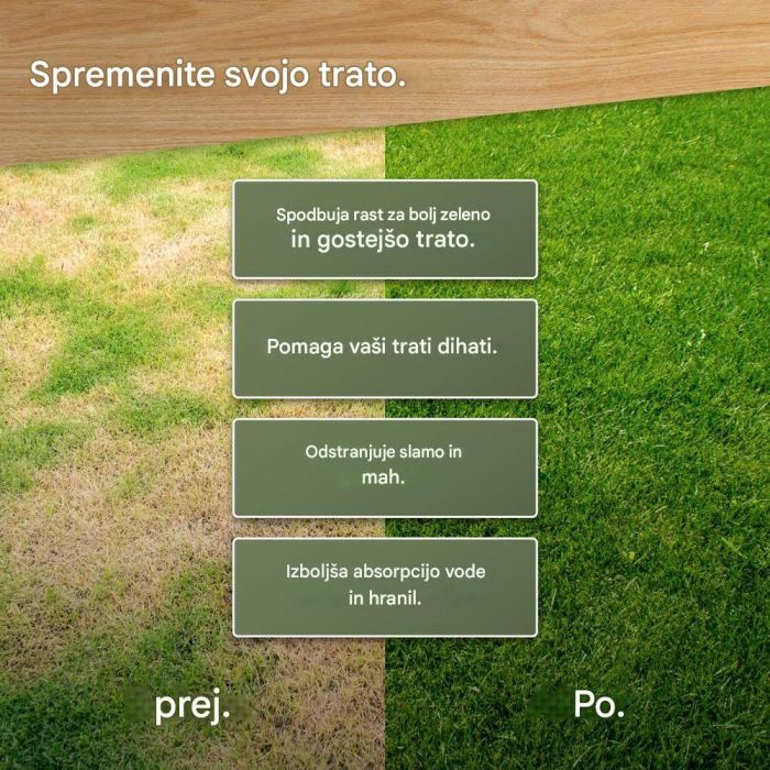 VonHaus 2-v-1 brezžični prezračevalnik in vertikulator za trato, 40 V