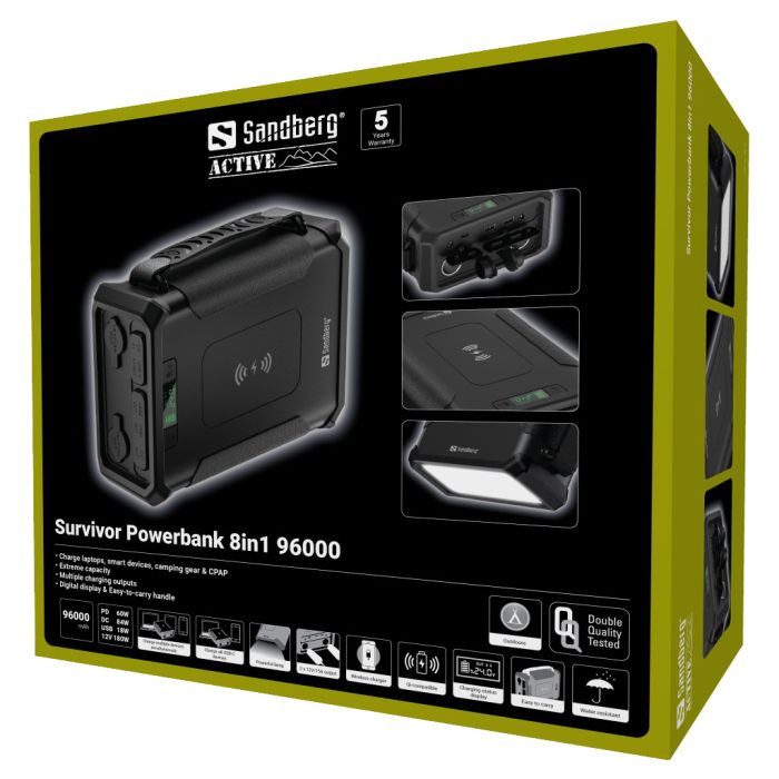 Sandberg Survivor Powerbank 8v1 96000mAh / 307Wh prenosna polnilna postaja
