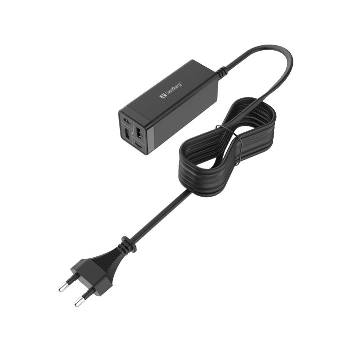 Sandberg 4 v 1 Charger 2xUSB-C in 2xUSB 65W polnilnik