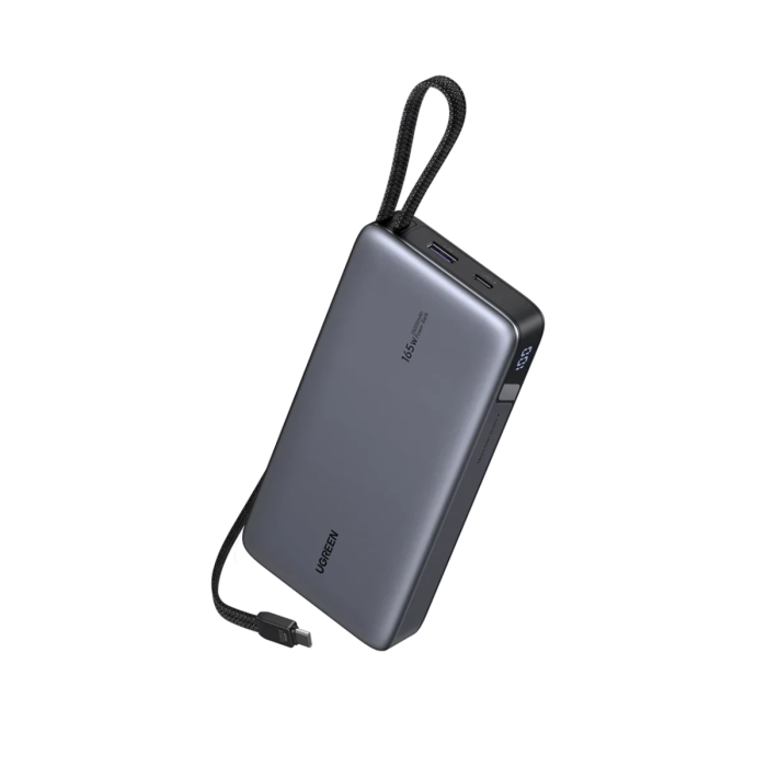 Ugreen 165W 25000mAh prenosna baterija z vgrajenim kablom