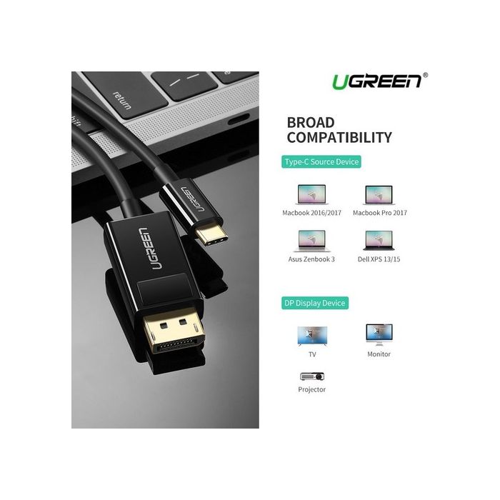 Ugreen kabel USB-C v DP 4K (DisplayPort) 1.5M - polybag
