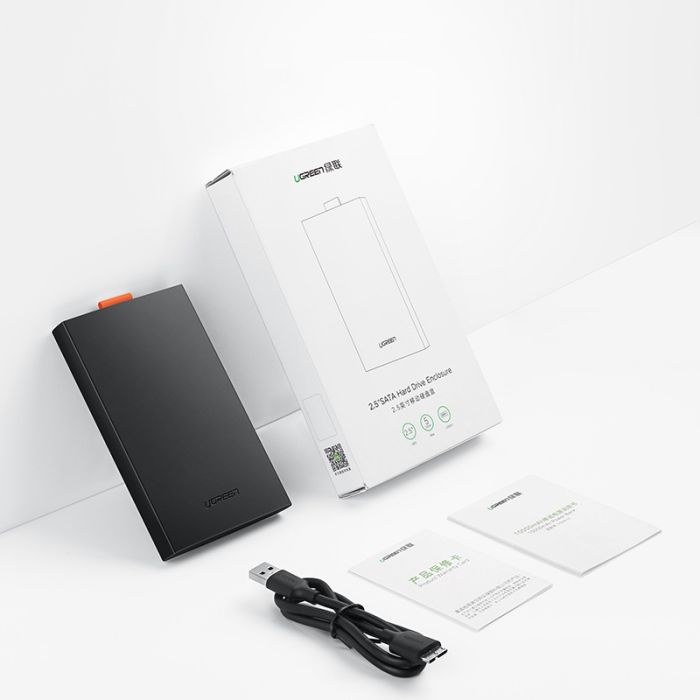 Ugreen 2.5 SATA ohišje za disk črn - box