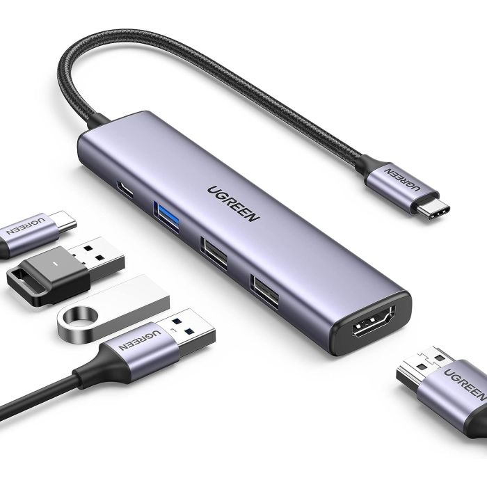 UGREEN 5v1 USB-C 4K HDMI, 100W, 4K@30Hz HDMI