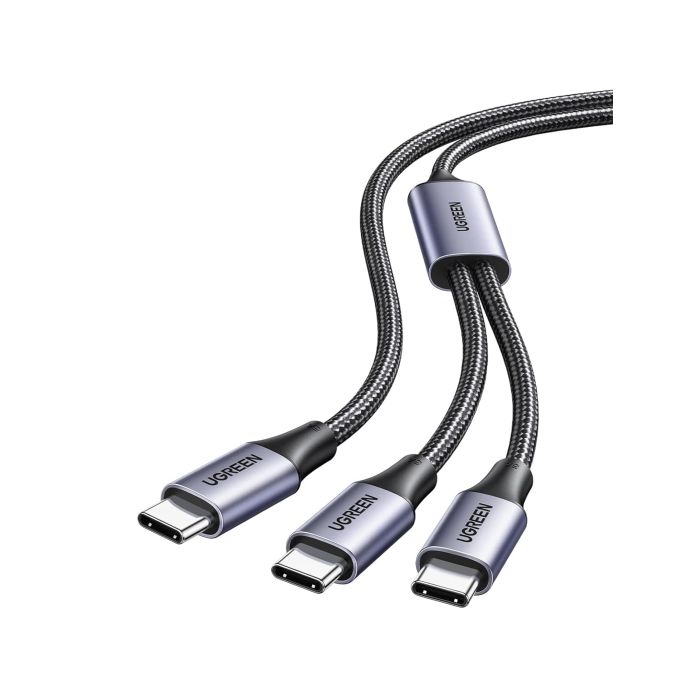 Ugreen 2v1 dvojni USB-C polnilni kabel s 100W