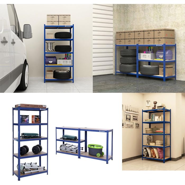 SONGMICS Regal 150 x 75 x 30 cm rjavo-moder,GLR30Q