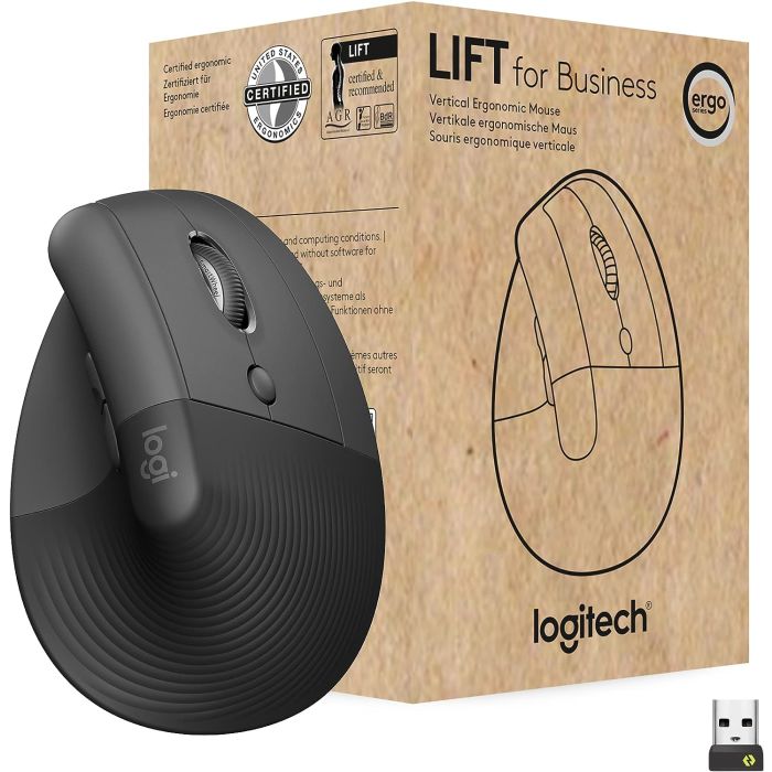 Logitech Miška Lift for Business, grafitna OEM