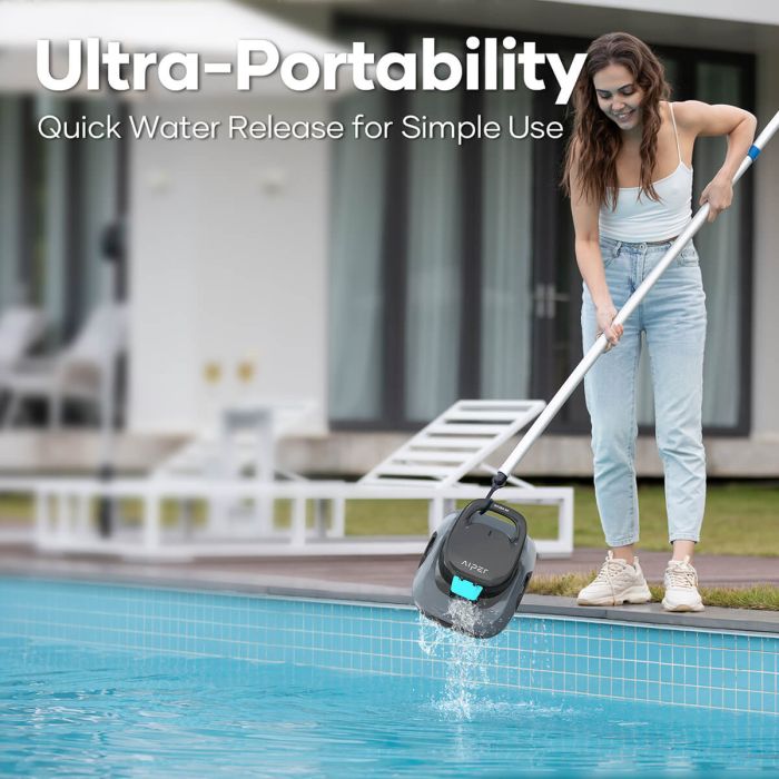 AIPER Scuba SE baterijski robotski sesalnik za bazen, siv