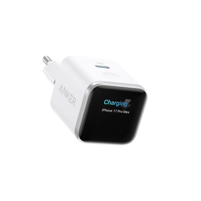 Anker Nano polnilec 45W, Smart Display, bel