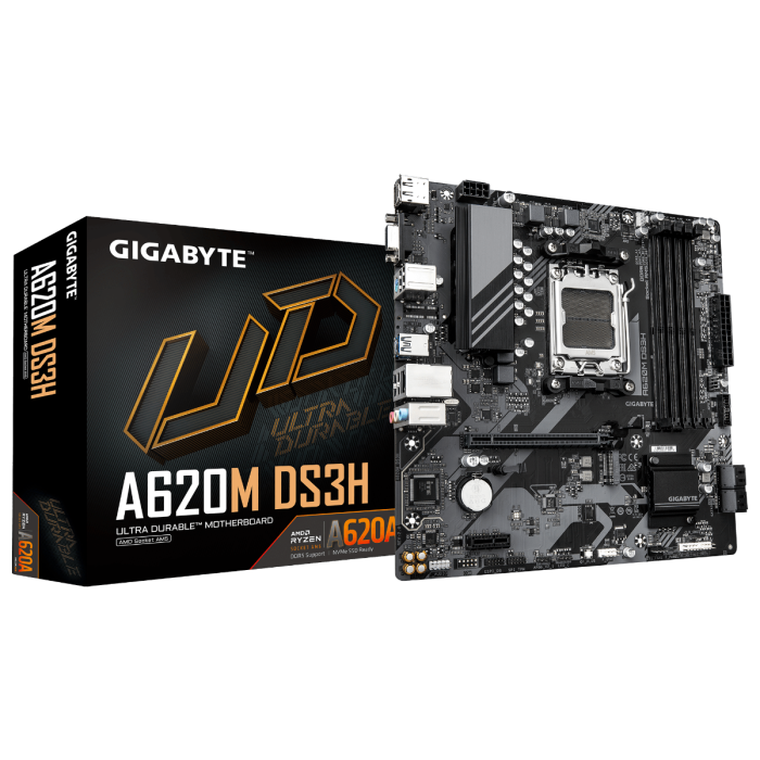 GIGABYTE A620M DS3H, DDR5, SATA3, USB3.2Gen1, DP, AM5 mATX
