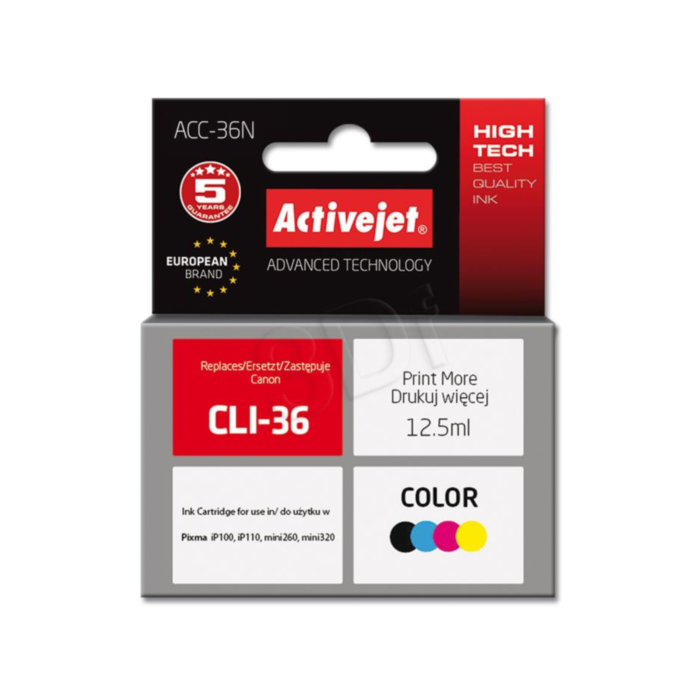 ActiveJet barvno črnilo Canon CLI-36