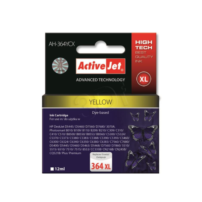 ActiveJet rumeno črnilo HP 	CB325EE 364 XL