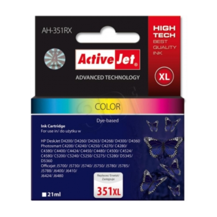ActiveJet komplet barvnih črnil HP CB338 351XL