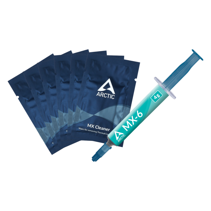 ARCTIC čistilne krpice MX Cleaner + MX-6 4g termalna pasta