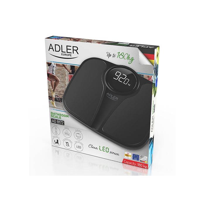 Adler osebna tehtnica črna AD8173B
