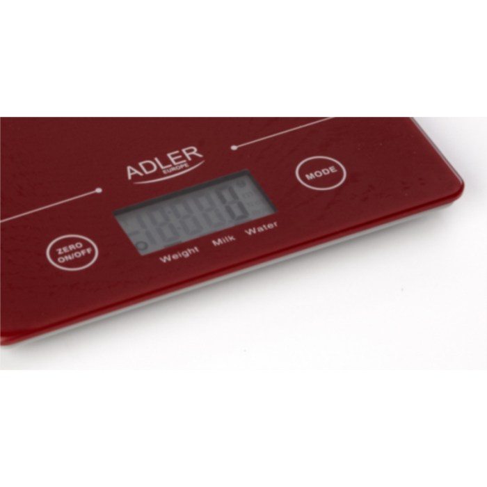 Adler kuhinjska tehtnica rdeča