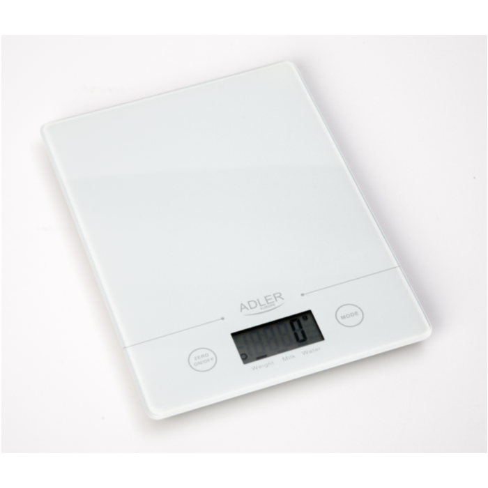 Adler kuhinjska tehtnica bela