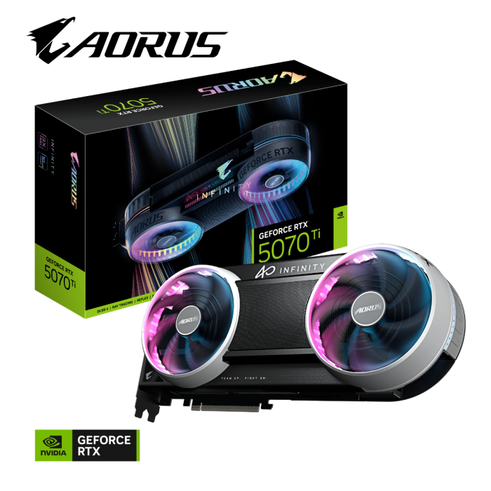Grafična kartica GIGABYTE AORUS GeForce RTX 5070 Ti INFINITY 16G, 16GB GDDR7, PCI-E 5.0