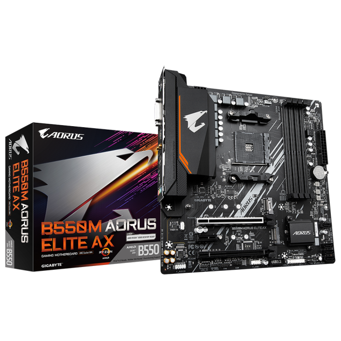 GIGABYTE B550M AORUS ELITE AX, DDR4, SATA3, USB3.2Gen1, HDMI, AM4 mATX