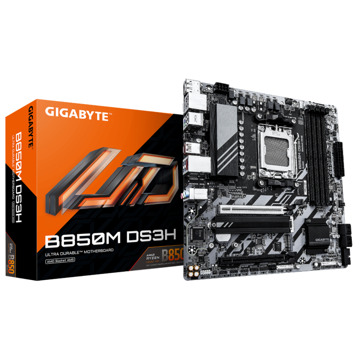 GIGABYTE B850M DS3H, DDR5, SATA3, USB3.2Gen2, DP, 2.5GbE, AM5 mATX