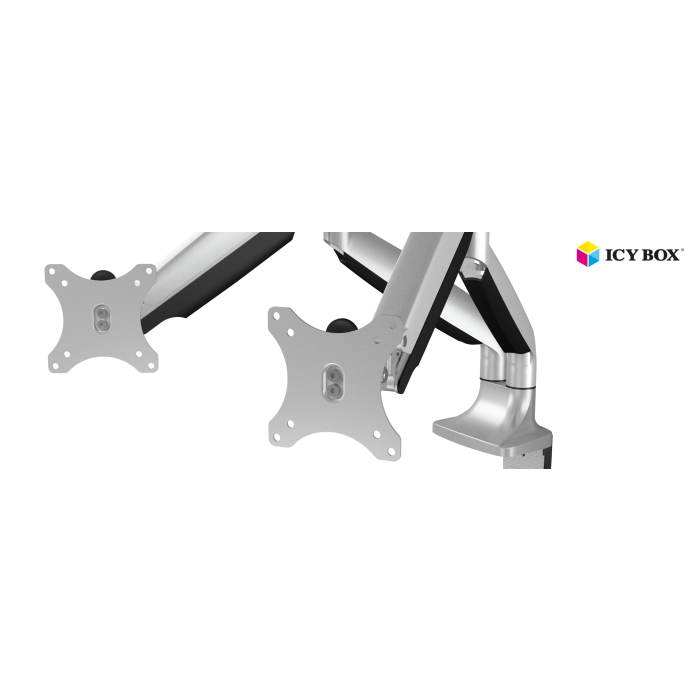 IcyBox IB-MS504-T dvojni namizni nosilec za monitorja do 32"