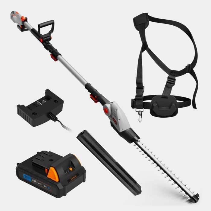 VonHaus G-Series 20V MAX Li-ion akumulatorske teleskopske škarje za živo mejo