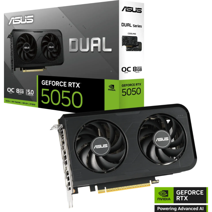 Grafična kartica ASUS Dual GeForce RTX 5050 OC, 8GB GDDR6, PCI-E 5.0 DUAL-RTX5050-O8G