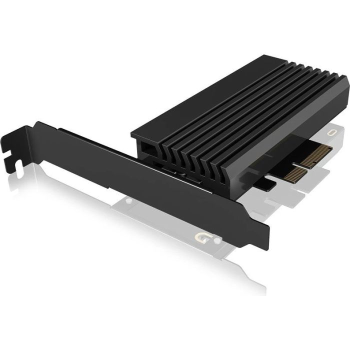 IcyBox IB-PCI214M2-HSL ohišje/adapter za M.2 NVMe SSDje na PCIe x4 kartico s hladilnikom