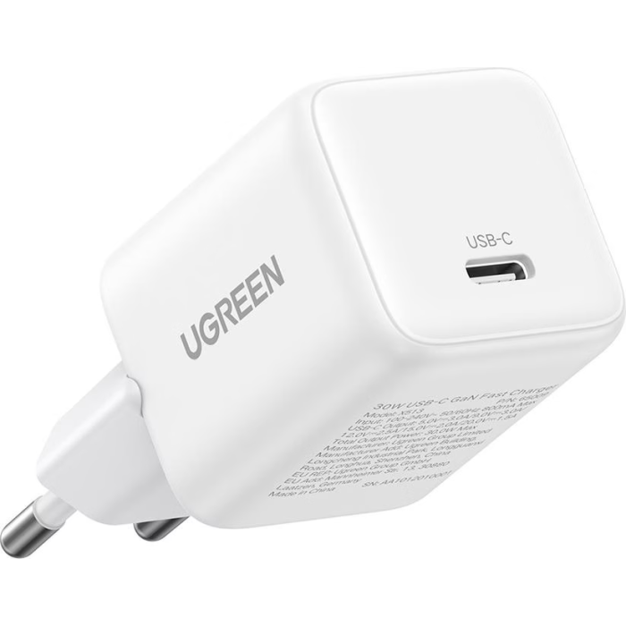 Ugreen 30W USB-C GaN hitri polnilec - bel