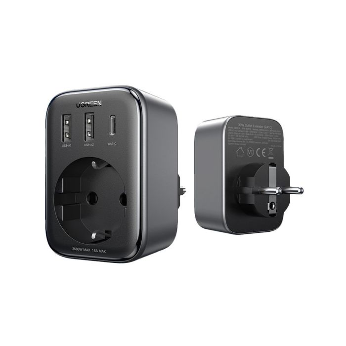Ugreen Nexode 4v1 USB vtičnica 30W z 2xUSB, 1xUSB-C in Quick Charge
