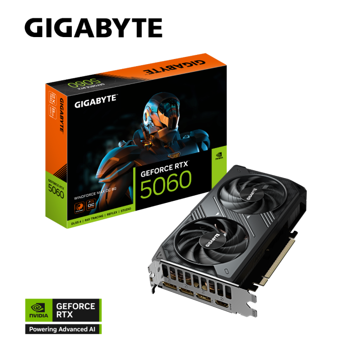 Grafična kartica GIGABYTE GeForce RTX 5060 Windforce MAX OC 8G, 8GB GDDR7, PCI-E 5.0