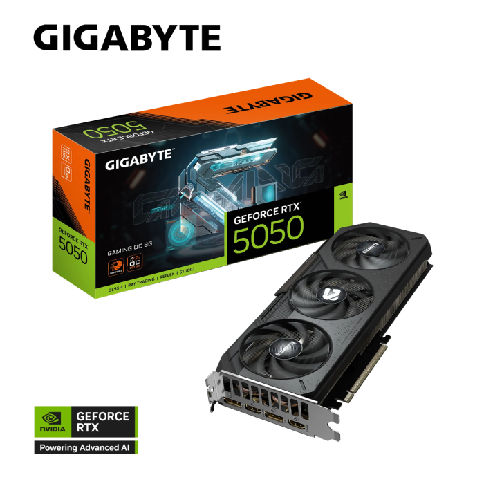Grafična kartica GIGABYTE GeForce RTX 5050 Gaming OC 8G, 8GB GDDR6, PCI-E 5.0