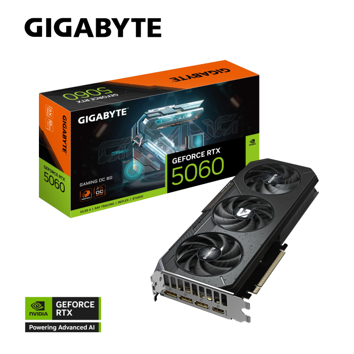 Grafična kartica GIGABYTE GeForce RTX 5060 Gaming OC 8G, 8GB GDDR7, PCI-E 5.0