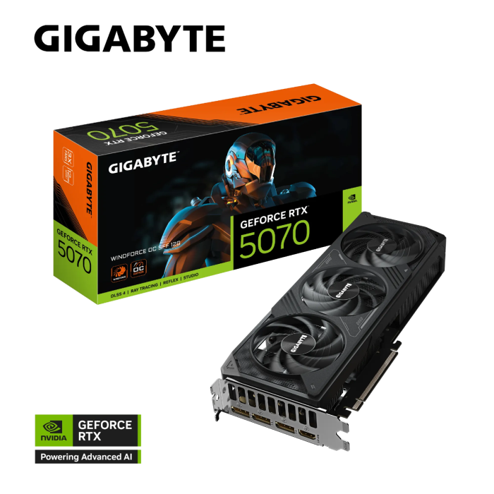 Grafična kartica GIGABYTE GeForce RTX 5070 WINDFORCE OC SFF 12G, 12GB GDDR7, PCI-E 5.0