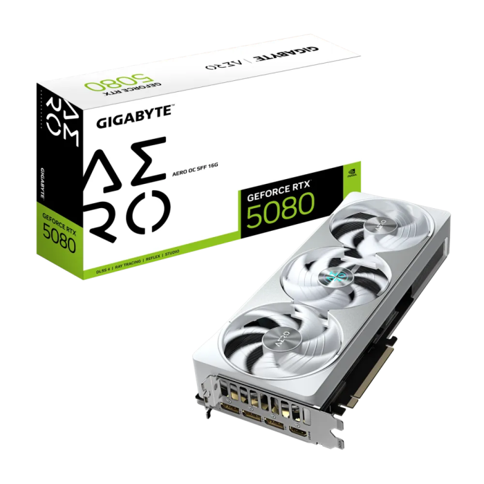 Grafična kartica GIGABYTE GeForce RTX 5080 AERO OC 16G, 16GB GDDR7, PCI-E 5.0