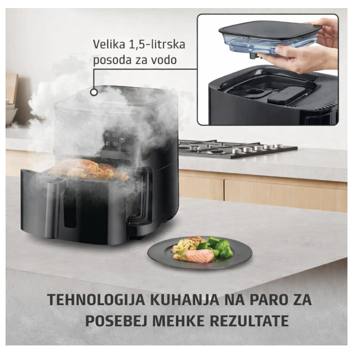 CASO Steam & Air Fry 700 cvrtnik na vroči zrak z dodatno funkcijo sopare 1700W