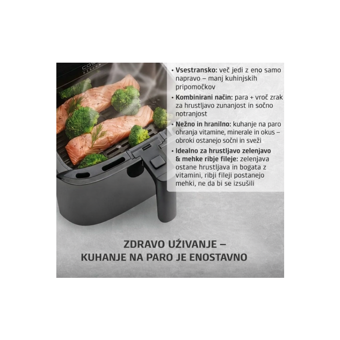 CASO Steam & Air Fry 700 cvrtnik na vroči zrak z dodatno funkcijo sopare 1700W