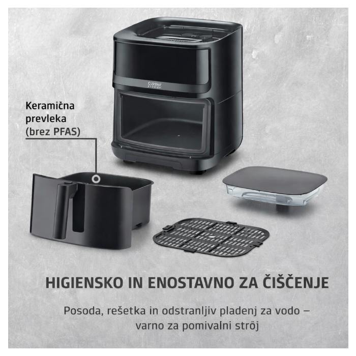 CASO Steam & Air Fry 700 cvrtnik na vroči zrak z dodatno funkcijo sopare 1700W