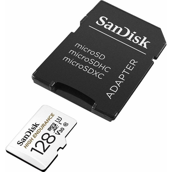 SanDisk 128GB High Endurance microSD Class 10 U3 V30 spominska kartica z adapterjem