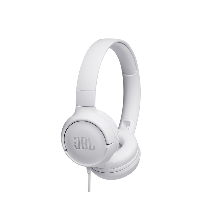 JBL Tune 500 naglavne slušalke z mikrofonom, bele