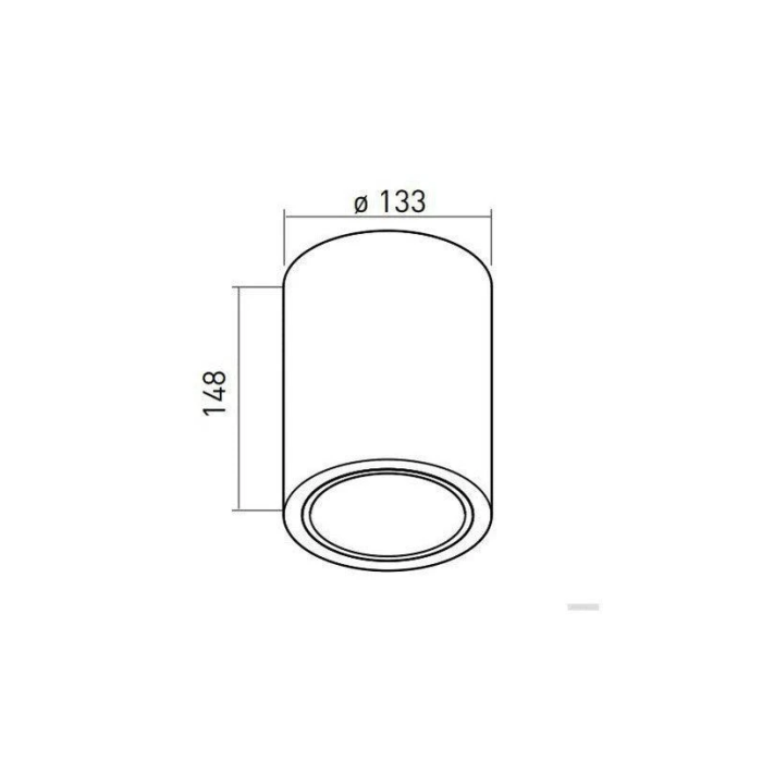 GTV stropna svetilka DRAGO 1xE27 230V IP20, črna