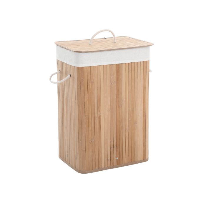 SONGMICS Košara za perilo Bamboo 72L 40 x 30 x 60 cm naravna, LCB10Y