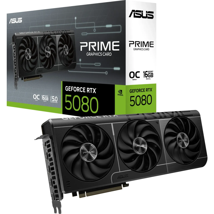 Grafična kartica ASUS Prime GeForce RTX 5080 OC, 16GB GDDR7, PCI-E 5.0 PRIME-RTX5080-O16G