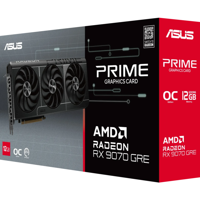 ASUS grafična kartica Prime Radeon RX 9070 GRE 12GB GDDR6, PCI-E 5.0