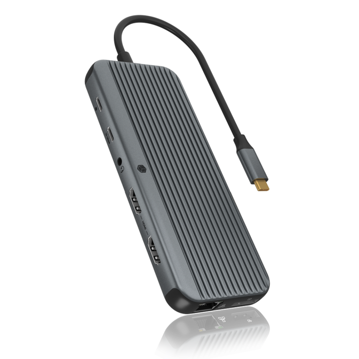 IcyBox IB-DK4060-CPD priključna postaja s trojnim video izhodom