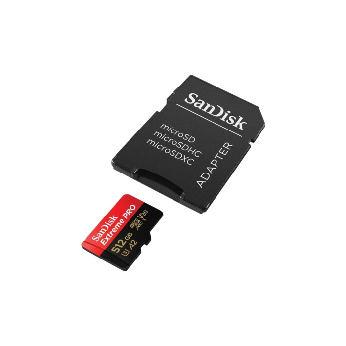 SanDisk 512GB Extreme PRO microSDXC UHS-I spominska kartica z adapterjem