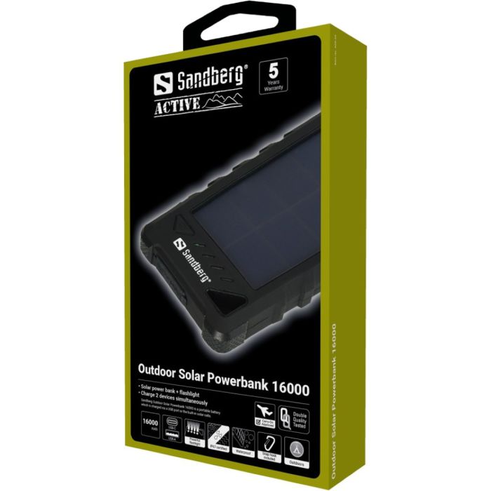 Sandberg Outdoor Solar Powerbank 16000 mAh solarna prenosna baterija