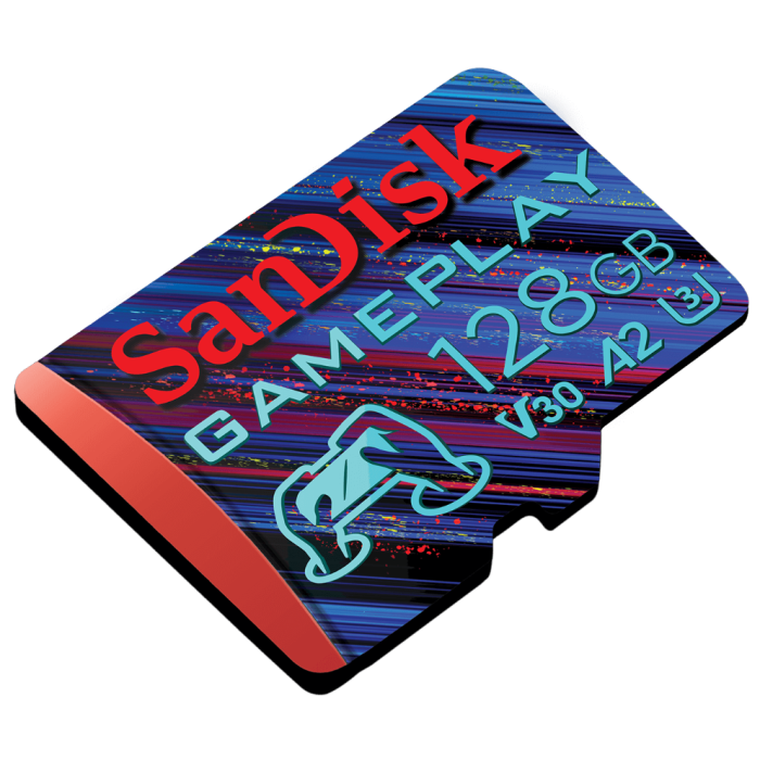 SanDisk 128GB GamePlay microSD spominska kartica za mobilni in konzolni gaming